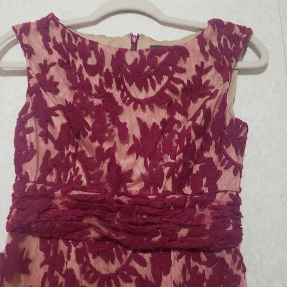 Adrianna Papell Purple Sheath Midi Dress Square Neck..SIZE:2 - Picture 8 of 13